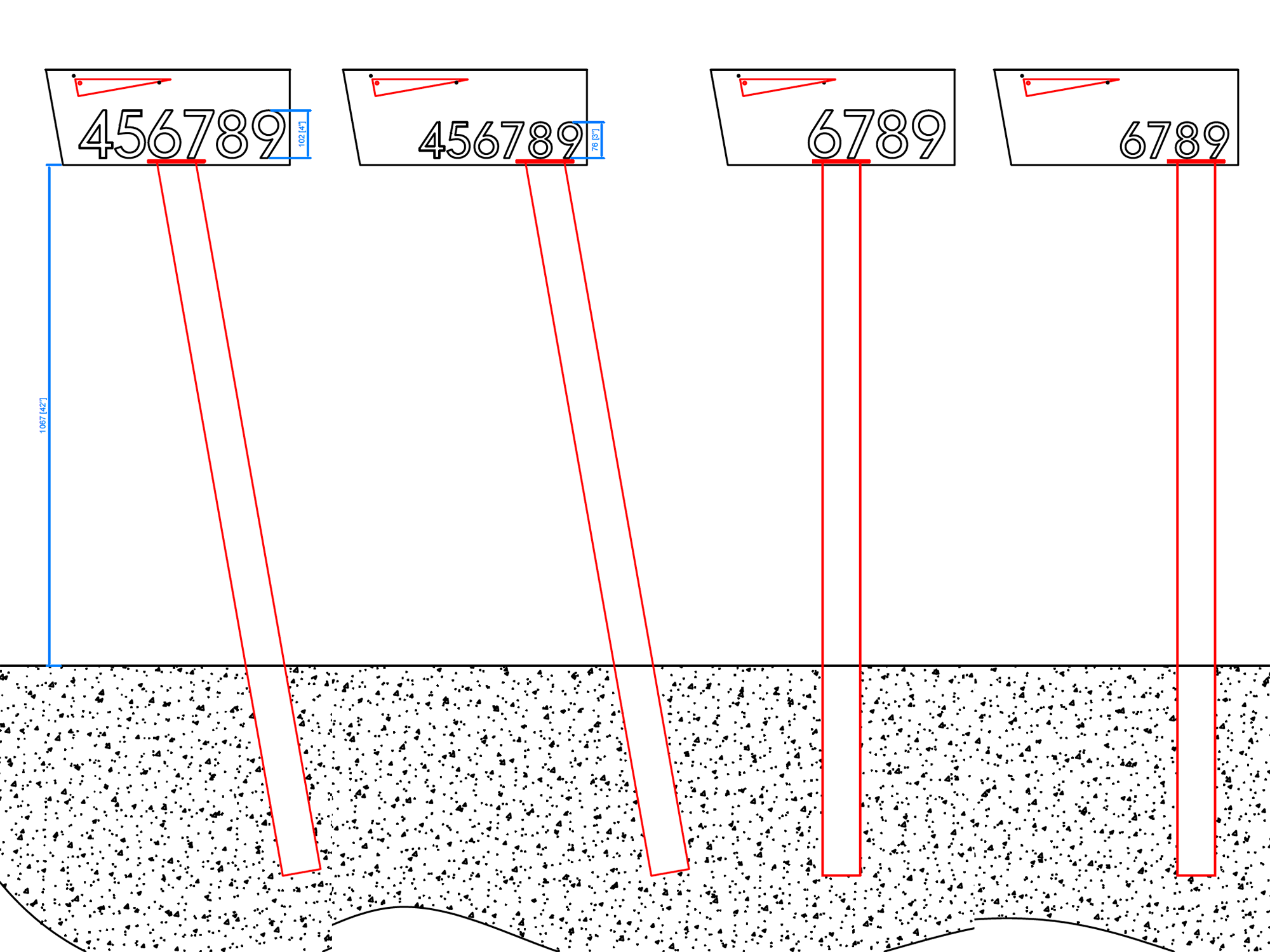 Angled Structural Post