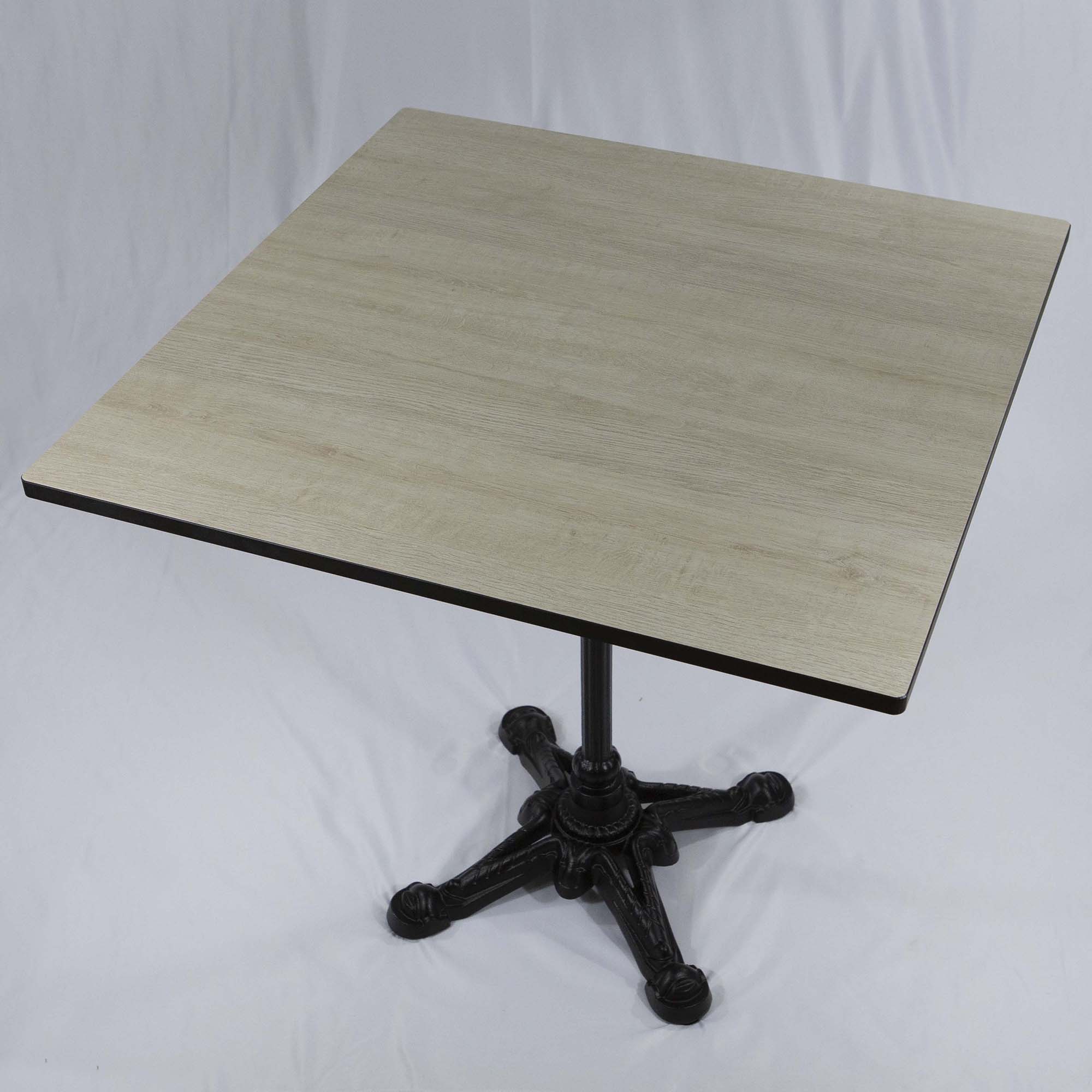 Cast Iron Base Square Dining Table