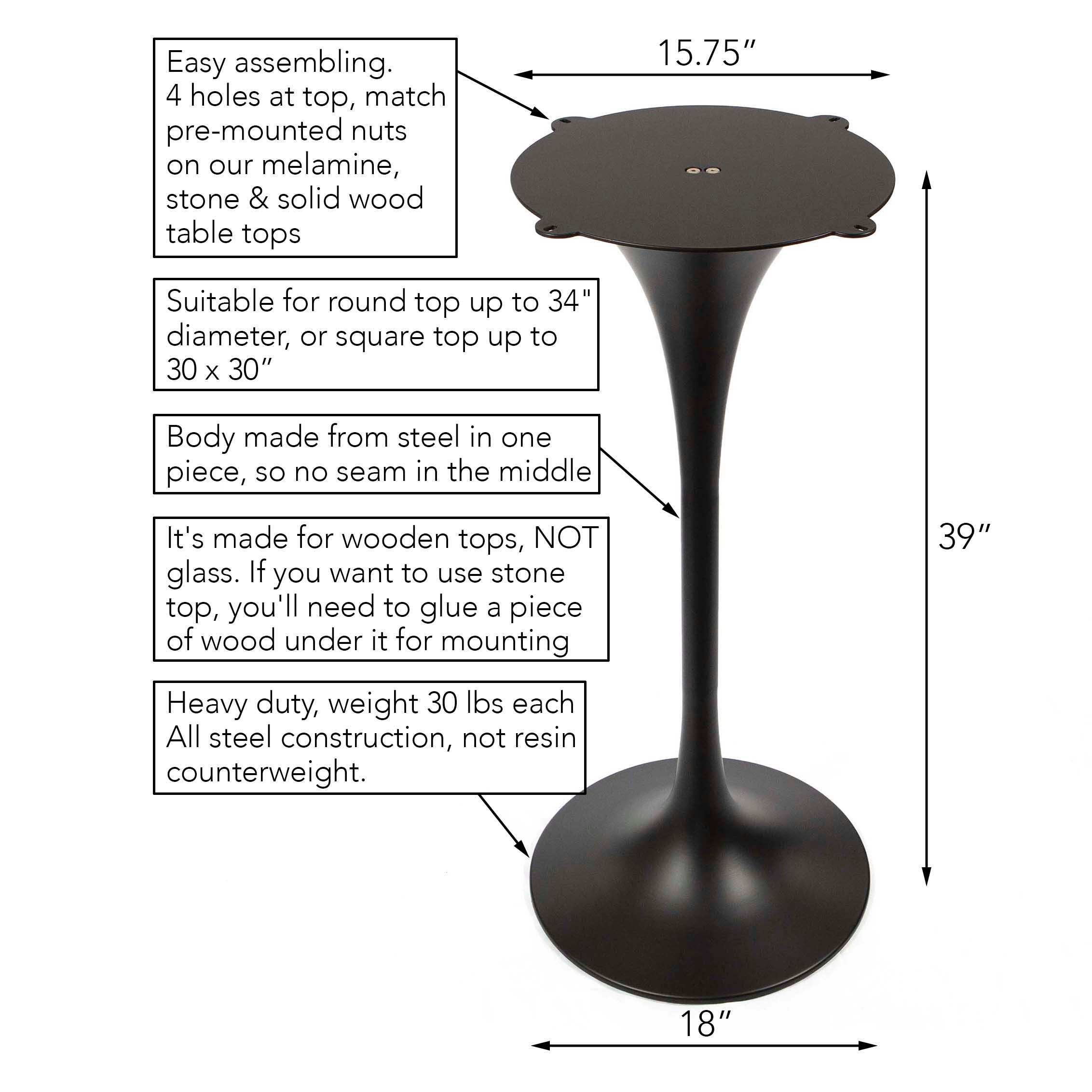 Modern Bar Table Base