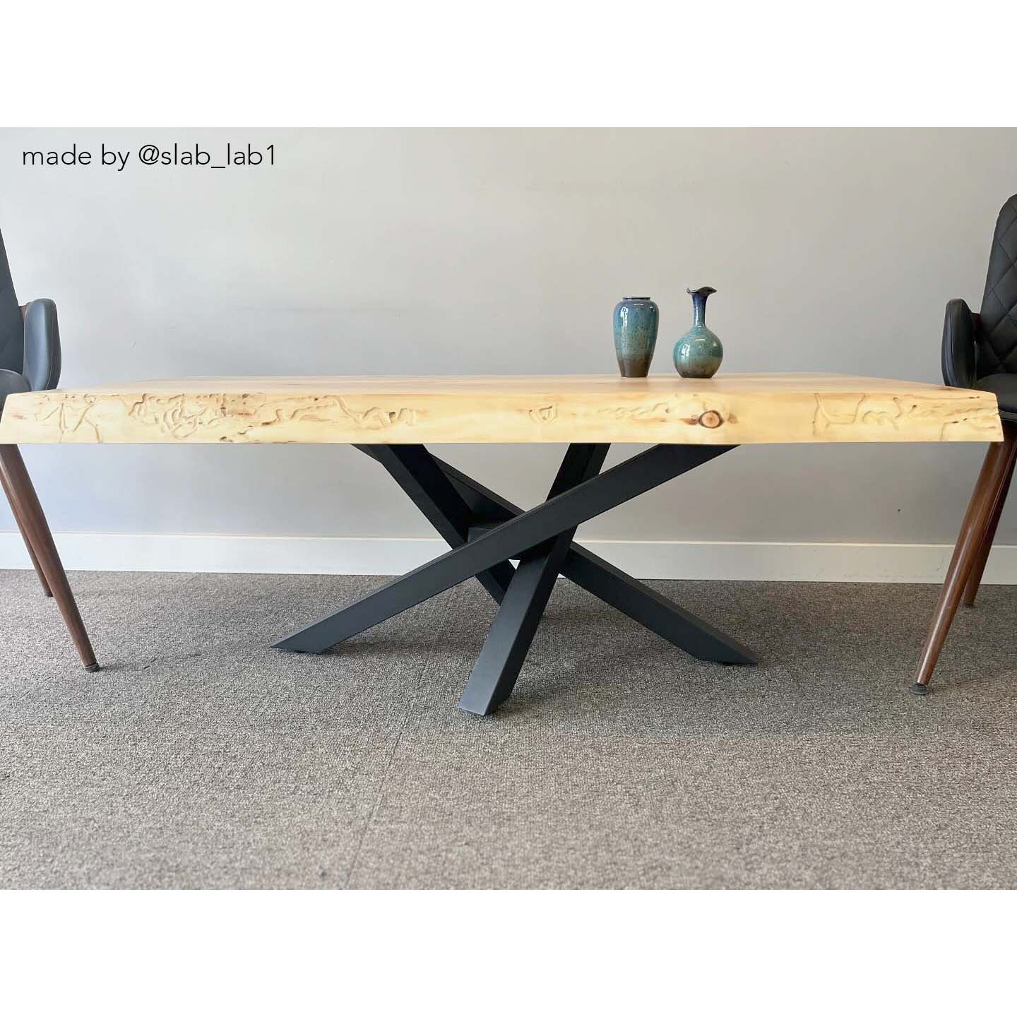 Modern Industrial Table with Live
